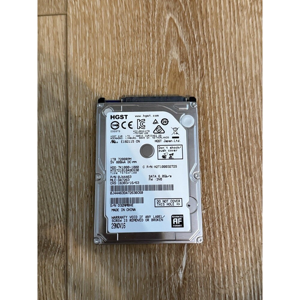 HGST 7K1000 HTS721010A9E630 1 TB 2.5" SATA III Laptop Hard Drive